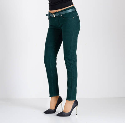 Pantalon taille basse vert pour femme - Vêtements