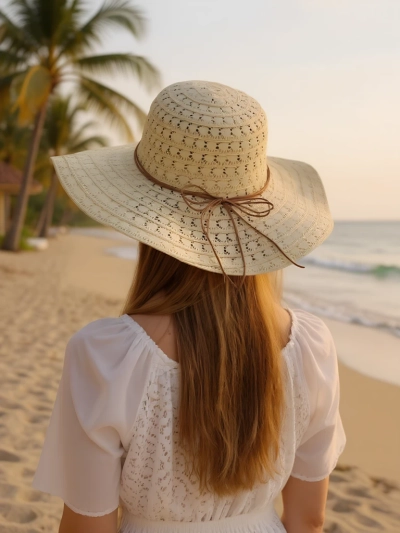 Royalfashion Chapeau de paille pour femme Convalia