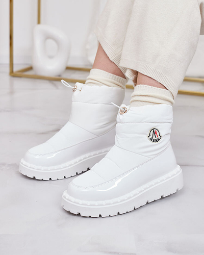 Royalfashion Bottes de neige à enfiler pour femme de couleur blanche Ireda