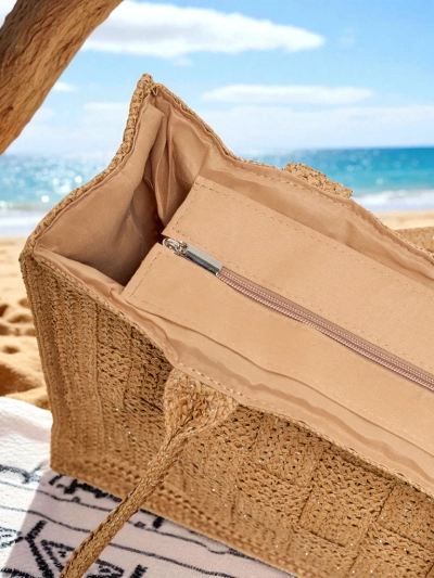 Royalfashion Grand sac à main en paille pour femme Ariadne Raffia