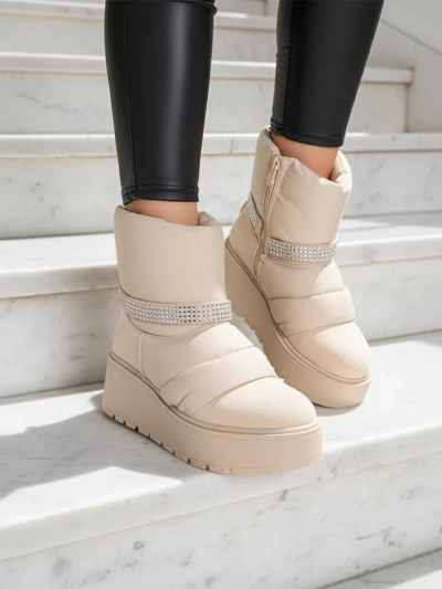 Bottes de neige compensées pour femmes Royalfashion Renosi