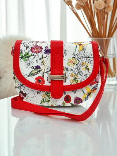Royalfashion Petit sac à main pour femme en cuir écologique à fleurs Ori Elle