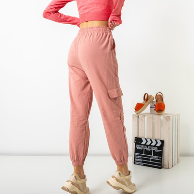 Pantalon cargo femme rose GRANDE TAILLE - Vêtements