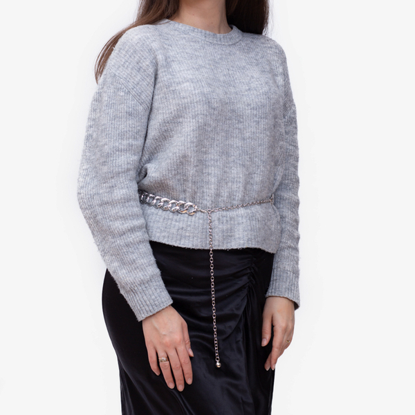 Ceinture décorative argentée - chaîne - Accessoires