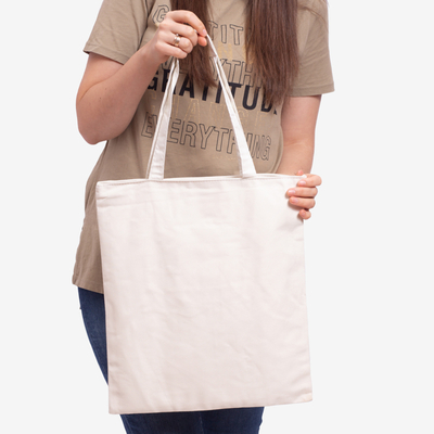 Sac en tissu blanc avec inscription - Accessoires