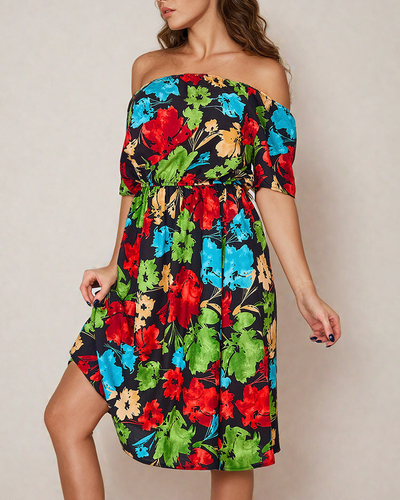 Royalfashion Mini robe femme à motifs a'la hiszpanka