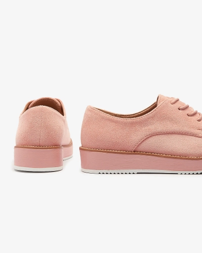 Demi-pointes à lacets a'la oxfords rose pâle pour femme Oksila - Chaussures