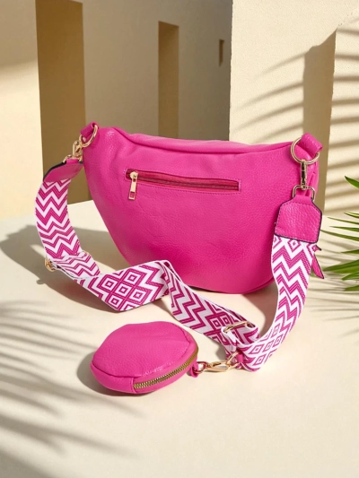 Royalfashion Petit sac à main semi-circulaire pour femme en cuir écologique Velia Cuve