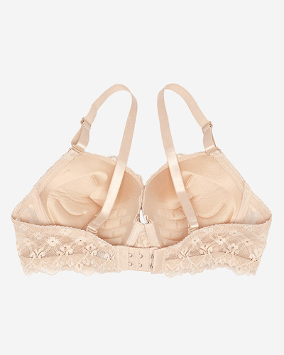 Soutien-gorge femme avec dentelle beige - Sous-vêtements