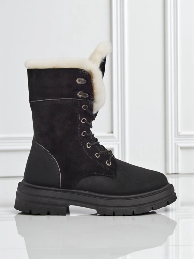 Bottes chelsea à doublure en fourrure pour femmes Nasaha