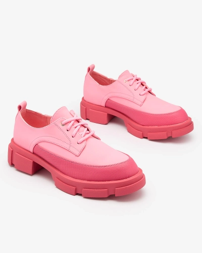 Royalfashion Rose Demi-bottes à semelle solide Trendy Chunky