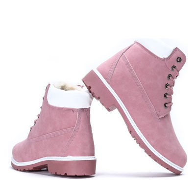 Ocieplane trapery w kolorze różowo- białym Ellea - Obuwie