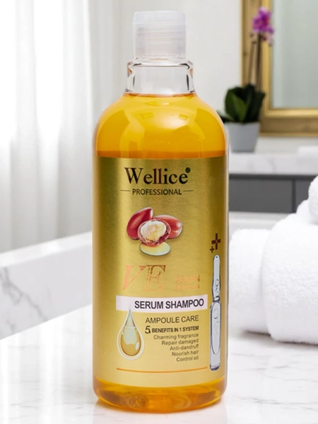 Shampooing professionnel pour cheveux à l'huile d'argan – Hydratation intensive et lissage des cheveux 5-en-1