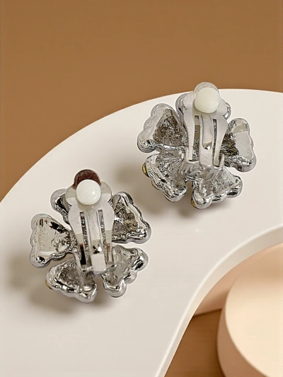 Royalfashion Boucles d'oreilles à clip pour femmes avec zircons