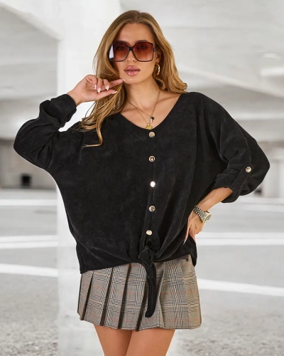 Royalfashion Pull à cravate pour femme
