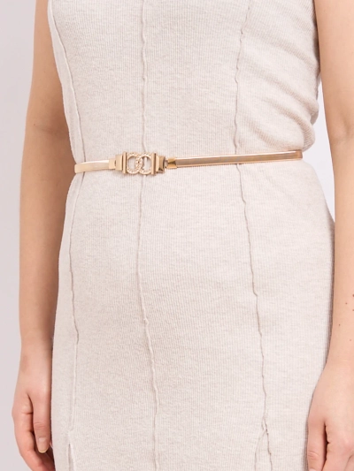 Aurelia Roma – Ceinture fine dorée pour femme en métal avec boucle décorative