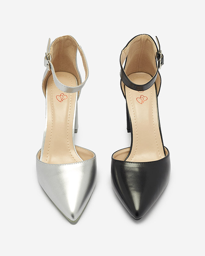 Escarpins à talon argentés pour femmes Alaudia- Footwear