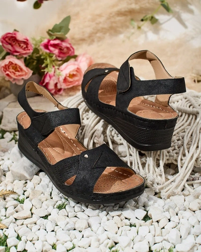 Royalfashion Sandales à talons bas Obbiave pour femme