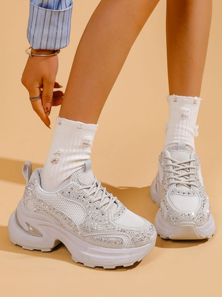 Royalfashion Baskets de sport pour femmes avec des strass Bloss