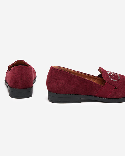 Mocassin femme bordeaux bout Velqi verni - Footwear