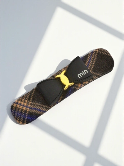 Royalfashion Barrette à cheveux à carreaux avec nœud