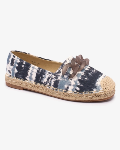 Royalfashion Espadrilles noires pour femme avec imprimé Serffio