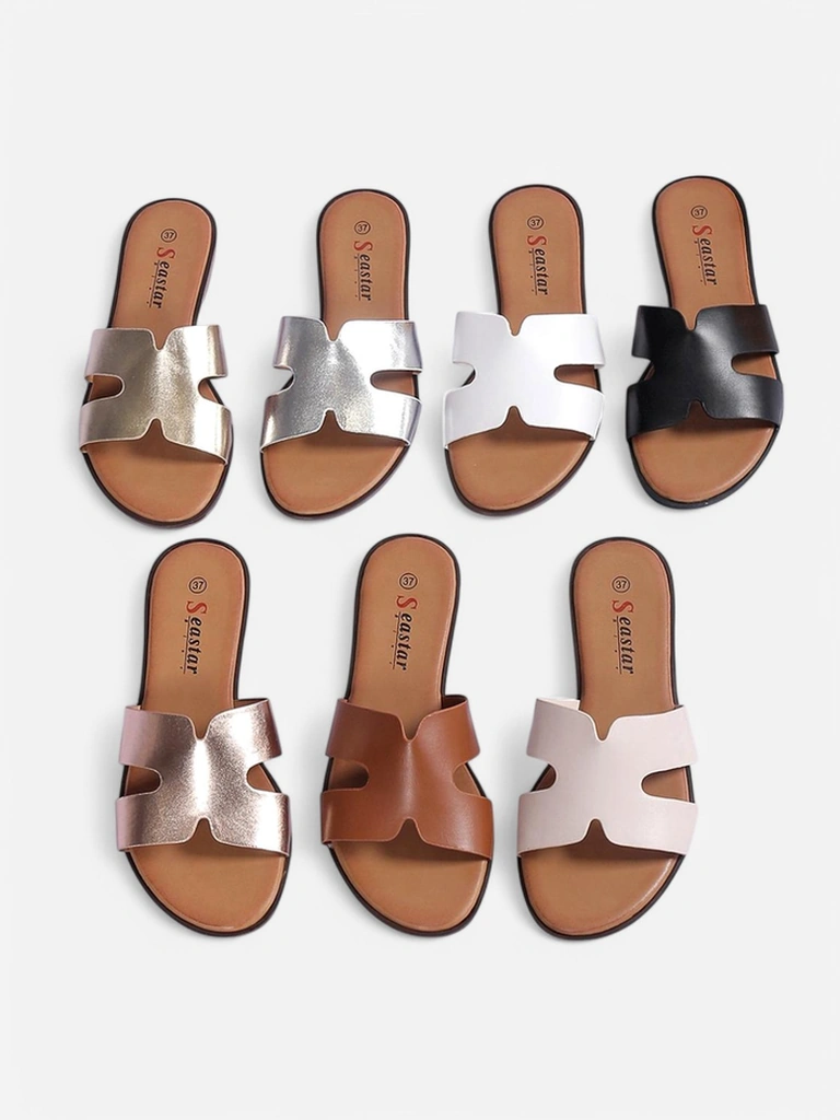 Royalfashion Chaussons à semelles plates pour femmes Evalios