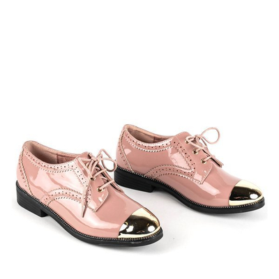Chaussures roses avec bout en or Costume - Chaussures