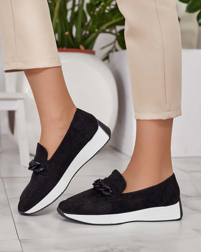 Royalfashion Mocassins femme ajourés avec chaîne Isolla
