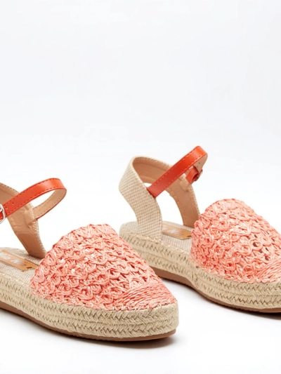 Espadrilles femme orange avec ajouré Triumf - Footwear