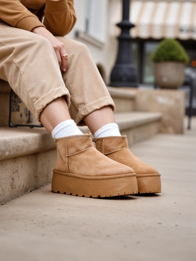 Royalfashion Bottes de neige à plateforme pour femmes a'la Dagodo