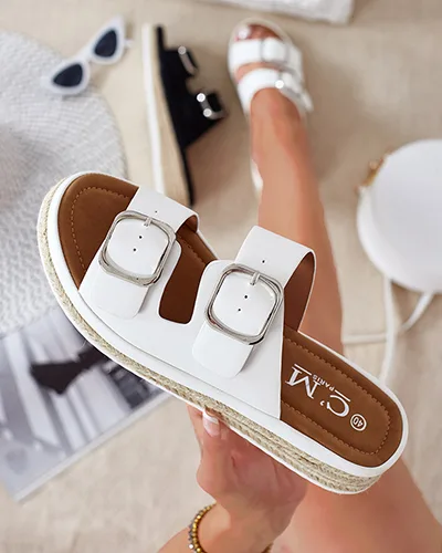 Royalfashion Tongs à boucles pour femmes Ossfo