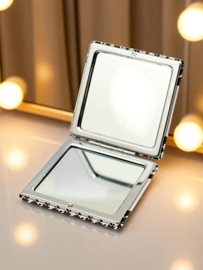 Royalfashion Mini miroir compact pour femme, pour sac à main