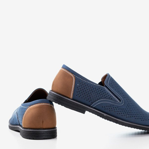 Chaussures homme bleu marine à dessus ajouré Lonberg - Chaussures