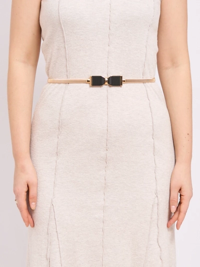 Ceinture dorée pour femmes Livia avec boucle en métal en forme de nœud style Romano