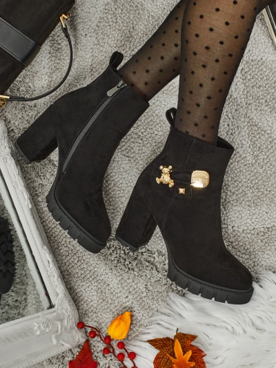 Bottines femme en éco-daim à talon bloc Bearr