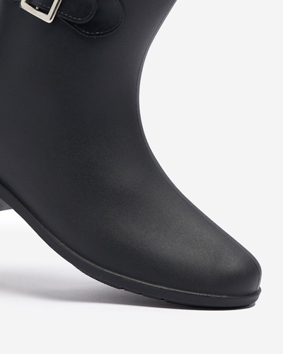 Bottes de pluie mates pour femmes avec boucle noire Falloci- Footwear
