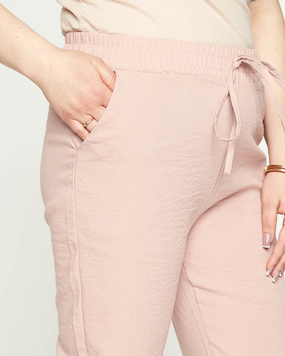 Jogging en tissu rose pour femme GRANDE TAILLE - Vêtement