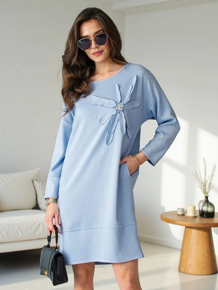 Royalfashion Robe en tissu femme