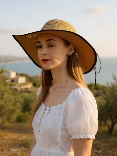 Royalfashion Chapeau de paille pour femme Fiora