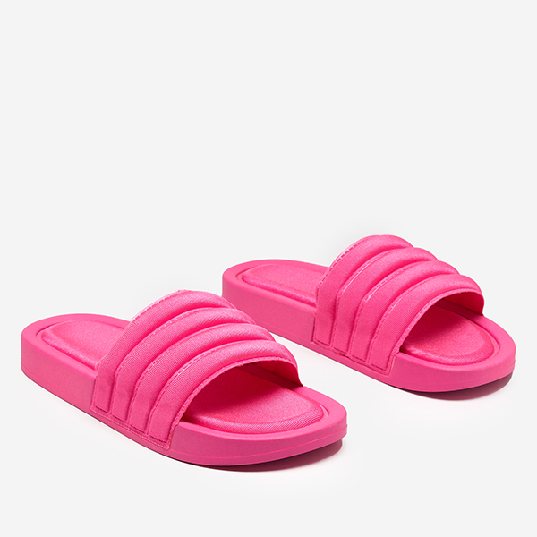 OUTLET Tongs femme rayures fuchsia Lenira - Footwear