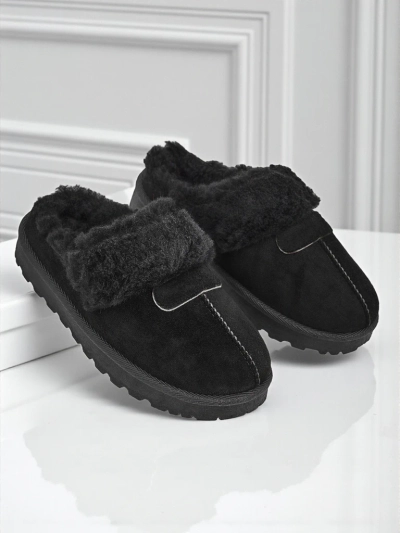 Bottes courtes style bottes de neige pour femmes avec fourrure Velour Fang