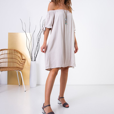 Mini robe femme beige A'la Spanish - Vêtements