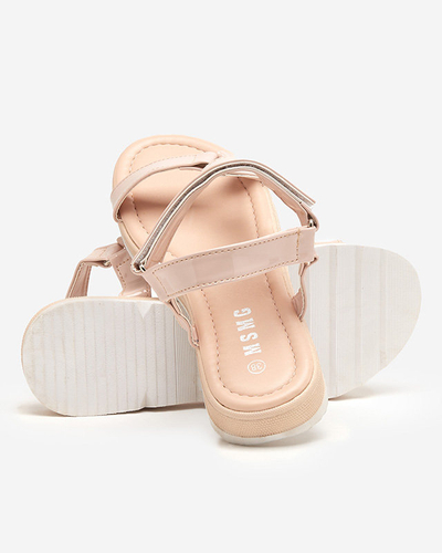 OUTLET Sandales plates femme beige Hereris - Footwear