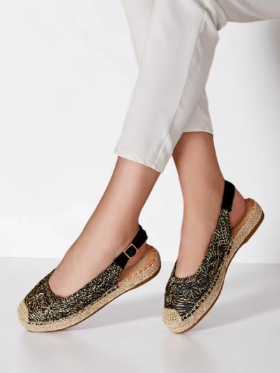 Royalfashion Espadrilles pour femmes avec broderie décorative