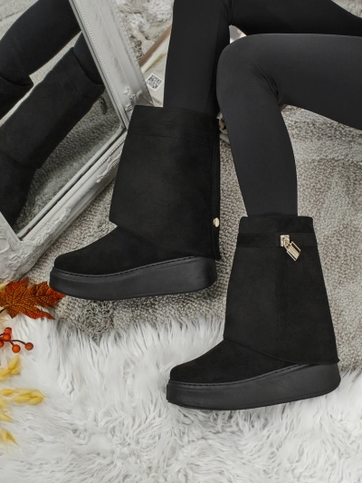 Bottes courtes de style bottes de neige pour femmes avec tige amovible Elizze