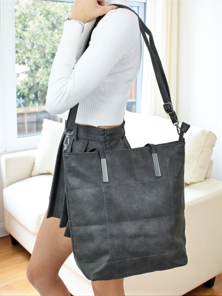 Sac à main shopper pour femmes en cuir écologique Tessira