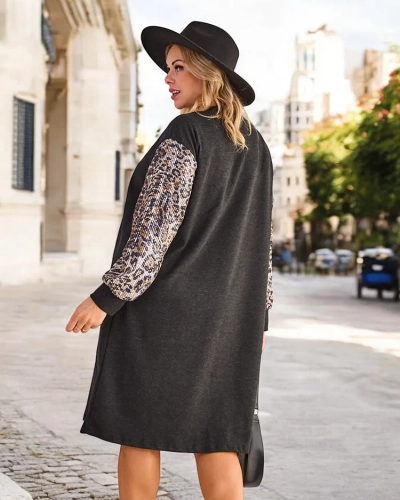 Robe en tissu pour femmes de Royalfashion avec manches décoratives GRANDE TAILLE