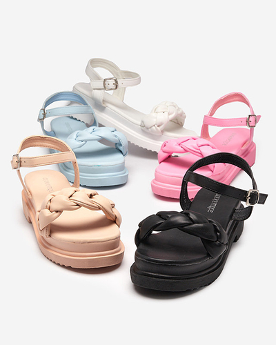 OUTLET Sandale poudreuse femme à ceinture tressée Kafha - Footwear