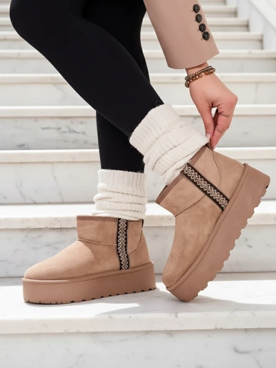 Bottes courtes Royalfashion pour femmes style bottes de neige Haluzi